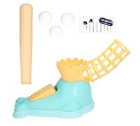 Segrehy Lanciatore da Baseball per Bambini, Tipo Step On, Giocattolo telescopico per Battuta di Mazza da Baseball con 3 Palline per Bambini, Sport all'Aria Aperta, plastica Blu