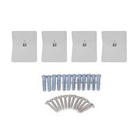 Segrehy Libreria galleggiante invisibile a parete montato a muro di metallo robusto design elegante in stile elegante multi funzionale per la biblioteca di studio del soggiorno set 4pc