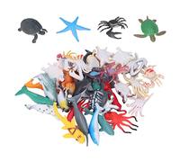 Segrehy Modelli di animali marini Simulazione realistica Set di giocattoli in plastica vivida Collezione educativa di creature oceaniche per bambini da 4 a 6 anni 40 pezzi