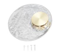 Segrehy Moderno applique da parete a LED rotondo lampada da parete per interni 3000K luce calda cablata per soggiorno camera da letto corridoio vetro ferro 8,27 pollici