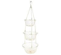 Segrehy Multifunzione a 3 livelli, cestini per frutta appesi rimovibili, organizer per la conservazione delle verdure, per l'orto