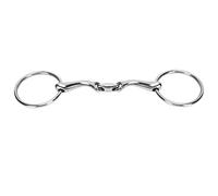 Segrehy O Ring Horse Bits Flexible Linking Polished Stainless Steel Horse Mouth Bit for Horse Racing Training Durable Comfortable Control Equipment for Equestrian Enthusiasts
