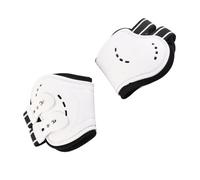 Segrehy Paranocche per Cavalli Stivali Posteriori Traspiranti Resistenti agli Urti Equipaggiamento Protettivo per Allenamento Salto Ostacoli Neoprene PU Bianco Coppia di 2 (L)
