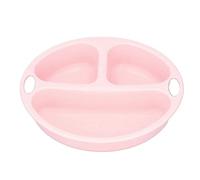 Segrehy Piatto per bambini Piatto per addestramento autoalimentato Tre scomparti Sicuro Innocuo Pratico Affidabile Design rosa antiscivolo per i più piccoli che imparano a mangiare
