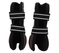 Segrehy Protezione per Le Gambe del Cavallo, Stivali protettivi Morbidi e Traspiranti per Attrezzatura da Equitazione, Materiale in Neoprene PU, Coppia di 2 (Zampe Anteriori Marroni L)