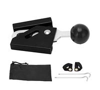 Segrehy Punta di palo della Tenda cap Tappo a baldacchino Tappo Top Tappo Singolo Tenda Support Thimble con Design Anti -Foratura per Materiale in Lega di Alluminio Esterno per Escursioni (Nero)