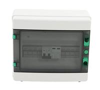 Segrehy Quadro combinatore fotovoltaico 4 in 1 out, Impermeabile IP65, Involucro in plastica PVC con Fusibile CC, Interruttore Automatico per di Pannelli solari in silicio