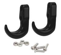 Segrehy RC Hookler Hook Metal Bumper Auto Gancio Durevole Autentico Traino Decorazione per Un Gancio di Traino per assiale SCX24 1/24 Auto RC Ironia 16x11mm 2pcs (Nero)