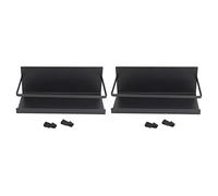 Segrehy Scaffale per frigorifero in ferro salvaspazio da 2 pezzi, portaspezie magnetico, con 4 ganci rimovibili per conservare bottiglie di olio d'oliva (Nera)