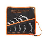 Segrehy Set di chiavi a doppia estremità 5 pezzi 45# Combinazione Dodecagon in acciaio C Spanner 8 22 mm Strumento di riparazione auto a prova di ruggine per meccanica e appassionati di