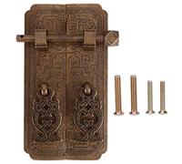 Segrehy Set di maniglie per porte in rame antico stile cinese Maniglie eleganti intagliate per armadio guardaroba Accessorio hardware durevole Materiale in rame massiccio 13,2x3,6x3 cm