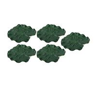 Segrehy Simulazione artificiale Foglie di loto Piante paesaggistiche galleggianti 5 pezzi Decorazione realistica per stagno in schiuma EVA per oggetti di scena per la danza dell'acquario (l)