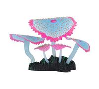 Segrehy Simulazione del silicone del corallo artificiale Decorazione del paesaggio dell'oceano Ornamento dell'acquario altamente realistico per acquario d'acqua salata Materiale in (Blu)