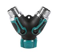 Segrehy Slitt da Giardino Splitter Pesante a 2 Vie Y Contenettore per Tubo 'Acqua a Forma di Forma Adattatore NPT3/4 per l'irrigazione del Giardino Materiale TPR in Lega di Zinco 9,5 x 9