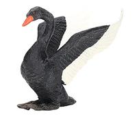 Segrehy Statuetta Cigno Nero Ecologico in PVC Aspetto realistico Giocattolo sensoriale che racconta storie Prop Fotografia per la decorazione dell'ufficio della camera da letto dei bambini