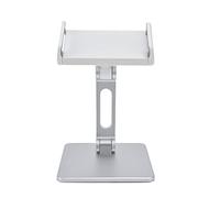 Segrehy Supporto per tablet pieghevole regolabile in lega di alluminio Supporto per cellulare pieghevole per tablet IOS Forniture per ufficio da comodino Argento