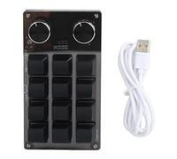 Segrehy Tastiera macro programmabile, tastiera da gioco meccanico a 12 tasti LED RGB LED retroilluminato Tipo C -TyyPad a USB per PC Video Game Office Work Sheet