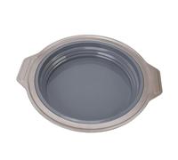 Segrehy Teglia in silicone pieghevole tipo pressa Teglia rotonda a sgancio rapido per torte a strati Torta al formaggio Torta in chiffon Premium Resistente al calore Antiaderente Facile (Grigio)