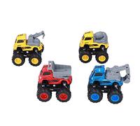 Segrehy Tirare indietro Escavatore Giocattolo 4WD Veicolo da costruzione Modello ingegneristico in lega Alimentato a inerzia Non sono necessarie batterie per bambini Ragazzi Ragazze