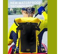 Segrehy Zaino esterno zaino impermeabile 30l di grande capacità IPX6 Livello impermeabile 500D in mesh PVC per andare in barca esplorando le attività di spiaggia di surf da nuoto di pesca (Grigio)