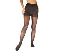 SEGRETA 00019 (Nero, L) Collant Compressione Graduata, Calze Donna con Maglia a Rete, 11-14 mmHg