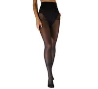 SEGRETA 00030 (Nero, XS) Collant Donna Compressione Graduata, Anticellulite, Snellente, con Acido Ialuronico, 12-16 mmHg