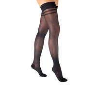 SEGRETA 00041 (Nero, M) Autoreggenti Donna con Compressione Graduata 12-16 mmHg, Snellenti con Acido Ialuronico Anticellulite