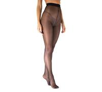 SEGRETA 00046 (Nero, L) Collant Donna, Calze Compressione Graduata Velate, 8-11 mmHg