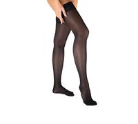 SEGRETA 00145 (Nero, M) Calze Autoreggenti Compressione Graduata, Donna e Uomo, con Morbida Banda di Silicone in Pizzo, 18-22 mmHg