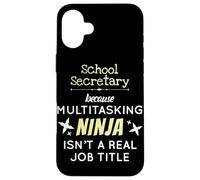 Segretario scolastico perché multitasking Ninja Education Custodia per iPhone 16 Plus