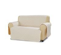 Segreti Initmi Copridivano Salvadivano Genius Natural Trapuntato, per Divano 2 Posti da 115 cm a 140 cm in Tinta Unita Double Face (GN/300 Tortora/Marrone)