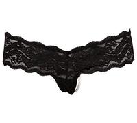 Segreto Cottelli Pearl Thong Panties Negro Grande