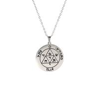 Segreto di Protezione dell'Annata Il Terzo pentacolo di Marte Salomone Occulto Ciondolo Collana amuleto Gioielli Regalo