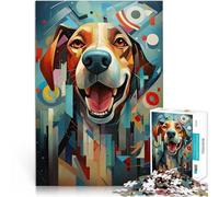 Segugio felice Puzzle da 1000 pezzi per adolescenti Aiuta il cervello ad allenare i giocattoli che creano dipendenza per coltivare la pazienza decorazione murale 38x26cm