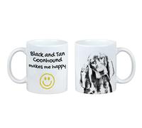 Segugio nero e marrone tazza con il cane Mi rende felice Art-Dog
