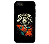 Segui i tuoi sogni Scheletro Rocket Humor Graphic Custodia per iPhone SE (2020) / 7/8