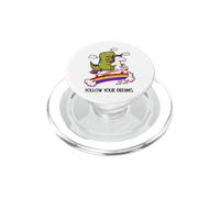 Segui i tuoi sogni T-Rex Dino Rainbow Funny Unicorn Lover PopSockets PopGrip per MagSafe