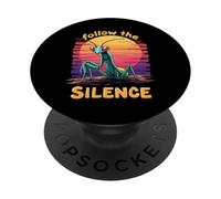 Segui Il Silenzio Pregando Mantide Tramonto Arte PopSockets PopGrip Adesivo