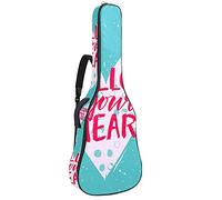 Segui il tuo cuore amore blu chitarra gig bag impermeabile cerniera morbida chitarra zaino per basso acustico & classico folk chitarra elettrica caso