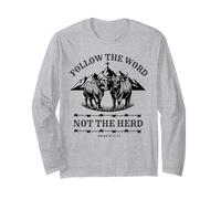 Segui la Parola Non Il Mondo Fede Cristiana Paese Mucca Maglia a Manica