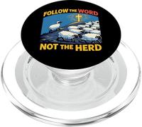 "Segui la parola, non la mandria" Christian Faith Sheep Cross PopSockets PopGrip per MagSafe