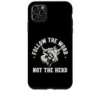 Segui la parola non mandria Highland Cow Spirit Custodia per iPhone 11 Pro Max