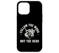 Segui la parola non mandria Highland Cow Spirit Custodia per iPhone 12 Pro Max