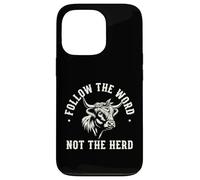 Segui la parola non mandria Highland Cow Spirit Custodia per iPhone 13 Pro