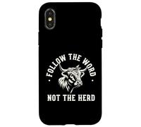 Segui la parola non mandria Highland Cow Spirit Custodia per iPhone X/XS