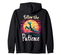 Segui la Pazienza Che Prega Mantide Tramonto Vibes Felpa con Cappuccio