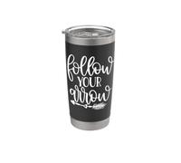 Segui la tua freccia Avventura Wanderlust Inspiring Bicchiere termico in acciaio inox doppia parete