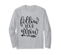 Segui la Tua Freccia Avventura Wanderlust Inspiring Maglia a Manica