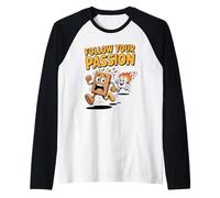 Segui la Tua Passione Divertente Campeggio Inspirational Maglia con Maniche Raglan