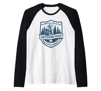 Segui Sempre Il codice Outdoor Retro Scouting Sostenibilità Maglia con Maniche Raglan